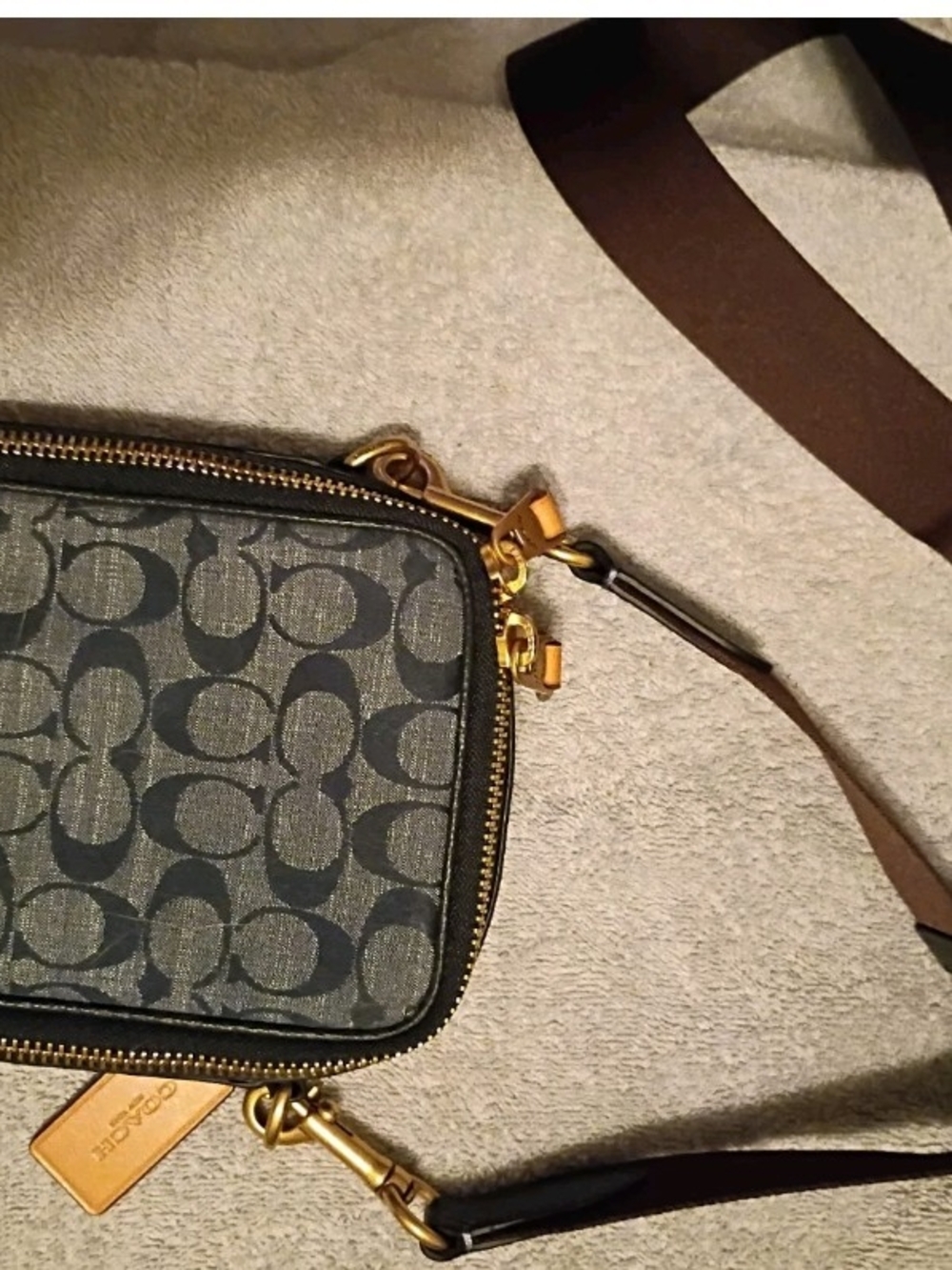 Coach Stanton Signature Chambray Crossbody - Blue - Picture 5 of 5